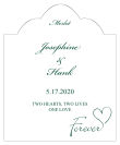 Forever Swirly Scalloped Vertical Big Rectangle Wedding Labels